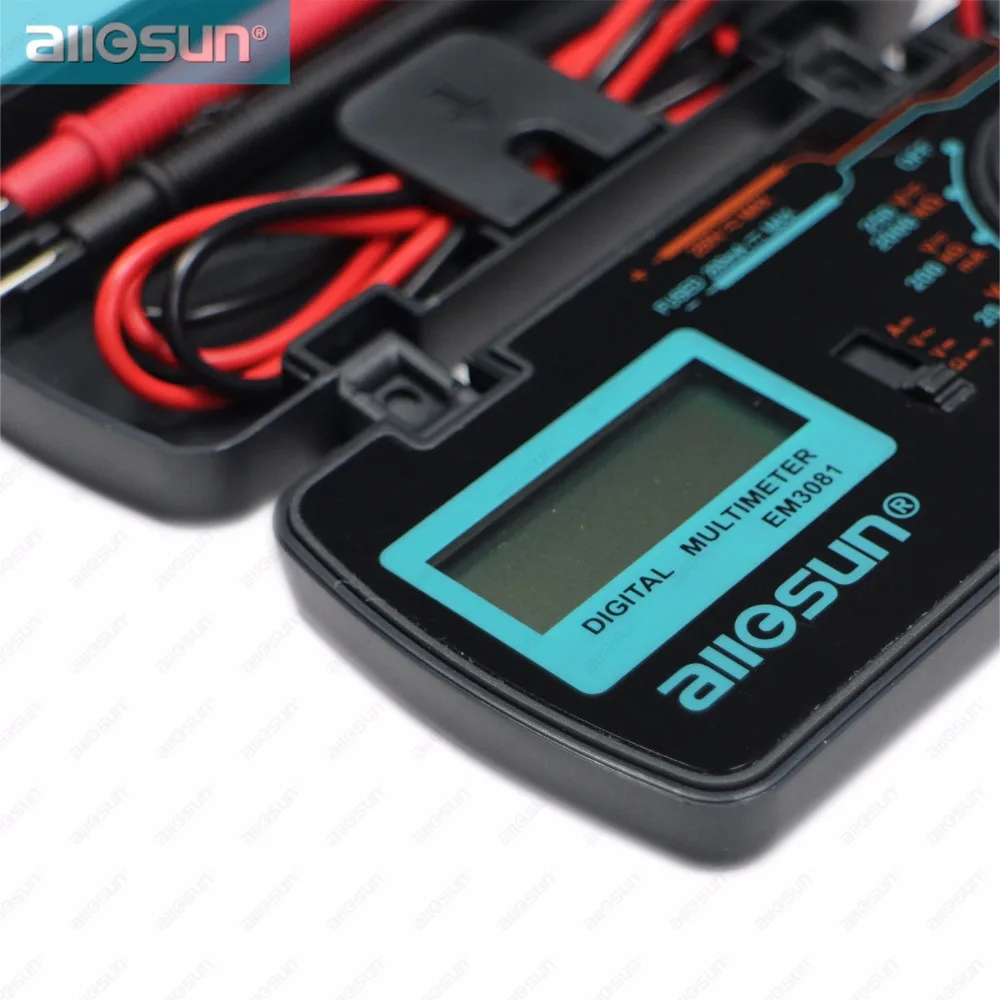  Digital Multimeter 3 1/2 1999t AC/DC Ammeter Voltmeter High-definition LCD Digital Display Screen voltage meter All-Sun EM3081 
