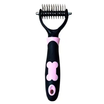 

Nieuwe Roestvrij dubbelzijdig Pet Kat Hond Kam Borstel Professionele Grote Honden Open Knoop Rake Mes Pet Grooming producten