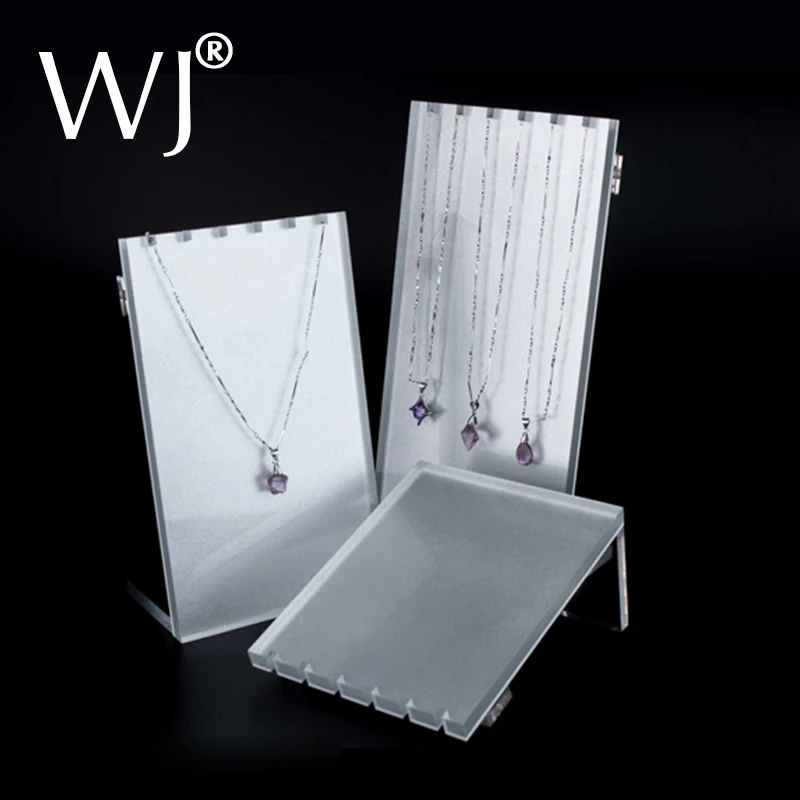 

Acrylic Large Jewelry Necklace Display Stand Prop Delicate Boutique Shop Counter Shelf Pendant Charm Necklaces Exhibition Holder