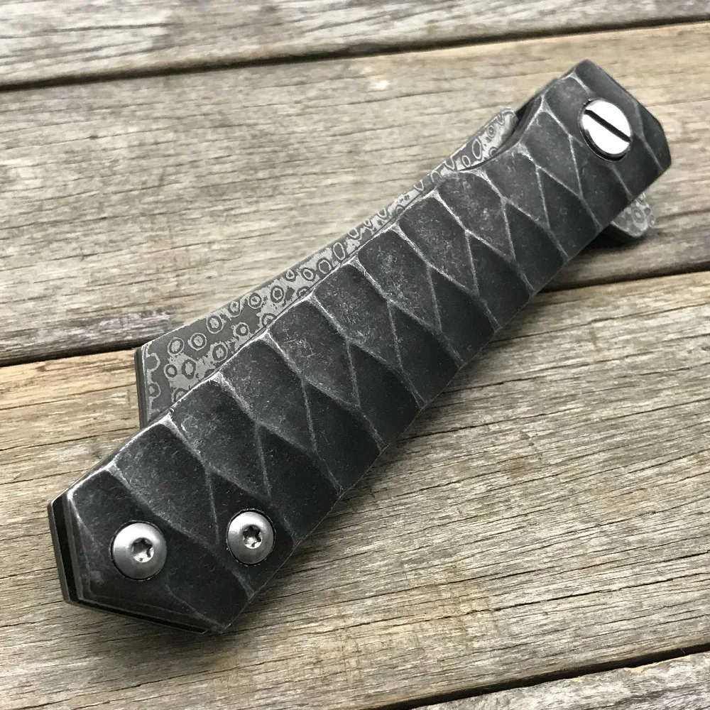 LDT Twosun Razor Folding Knife Tanto Damascus Blade Steel Handle Butcher Knives Flipper Camping Survival Hunting Knife EDC Tools LDT Twosun Razor Folding Knife Tanto Damascus Blade Steel Handle Butcher Knives Flipper Camping Survival Hunting Knife EDC Tools