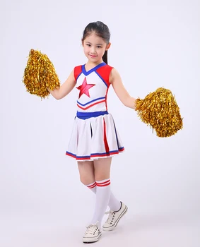 

Children's Cheerleading Costume Preschool Children Cheerleading Costumes Aerobics Dance Skirt Girl Ballroom Dance Custome