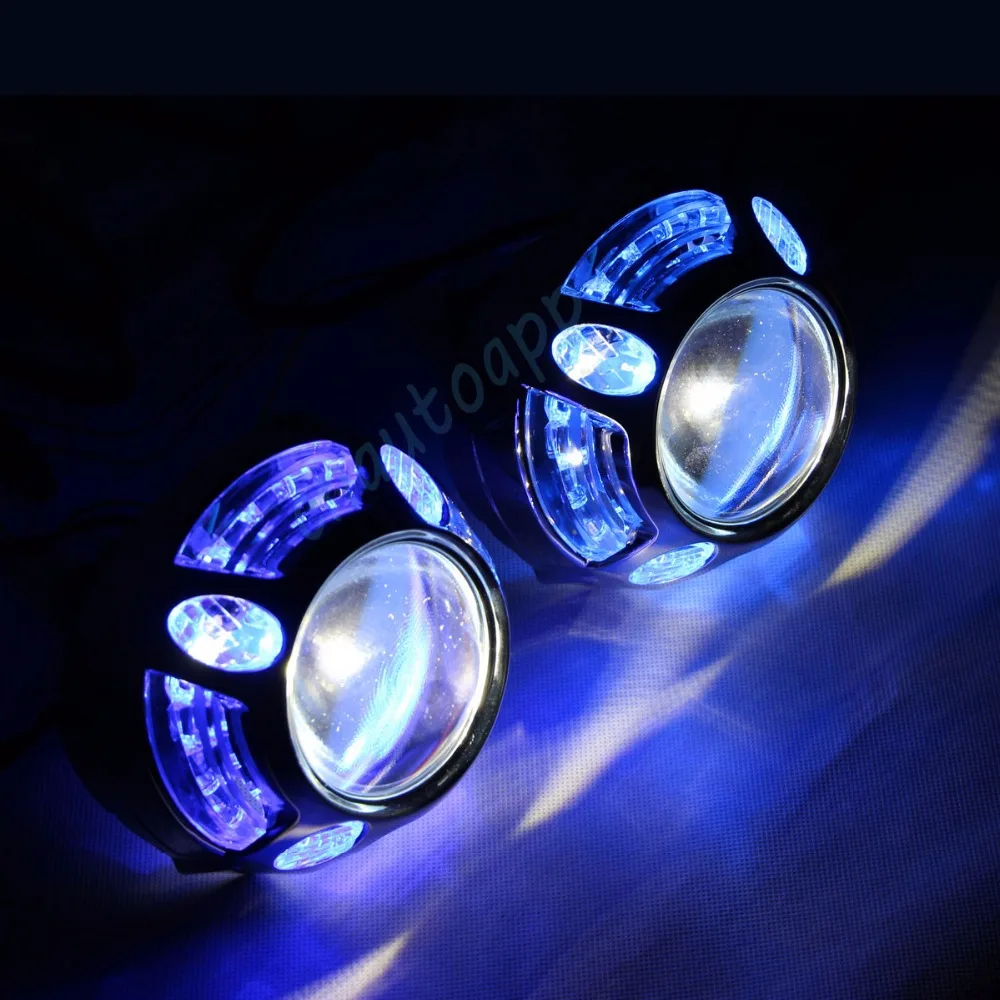 Lens LED headlight RGB bluetooth angel eye 6