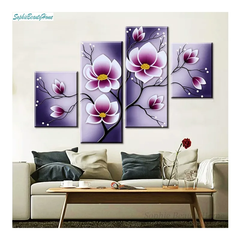 

5D DIY diamond purple rose flower embroidery painting mosaic multi-pattern diamond painting cross stitch decoration home
