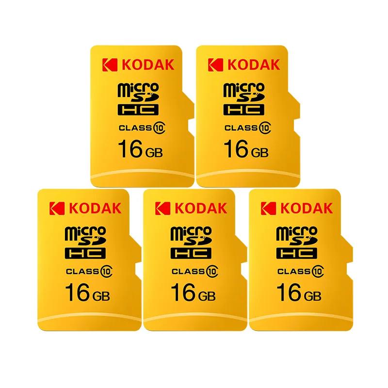 Карта флеш-памяти KODAK U1 128 Гб 64 ГБ 32 ГБ 16 ГБ Micro SD карта tarjeta de высокоскоростная карта памяти MicroSD карта TF/SD карта класса 10 - Емкость: 16GB 5 pieces