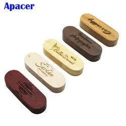 Apacer логотип индивидуальный чип деревянный usb флеш-накопитель 8 ГБ 16 ГБ логотип usb.20 u диск