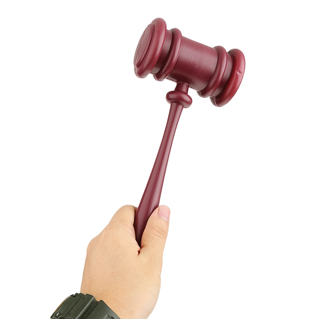 

1 Pcs Judges Gavel Hammer Plastic Court Auctioneer Prop Mallet Auction Hammer for Judge Court Themed Fancy Dress Supply