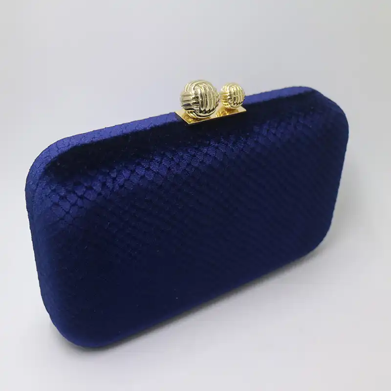 navy leather clutch purse
