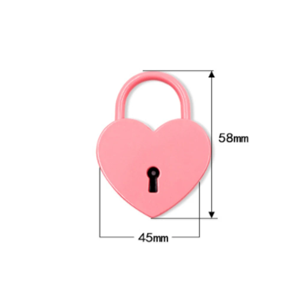 Очаровательные замки в форме сердца, замок для пары, подарок на свадьбу, годовщину, концентрический замок для багажа, высокое качество, замок в форме сердца, случайный цвет