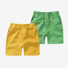 Летние детские пляжные шорты ярких цветов для мальчиков, повседневные спортивные шорты, Хлопковые Штаны для малышей, одежда для мальчиков