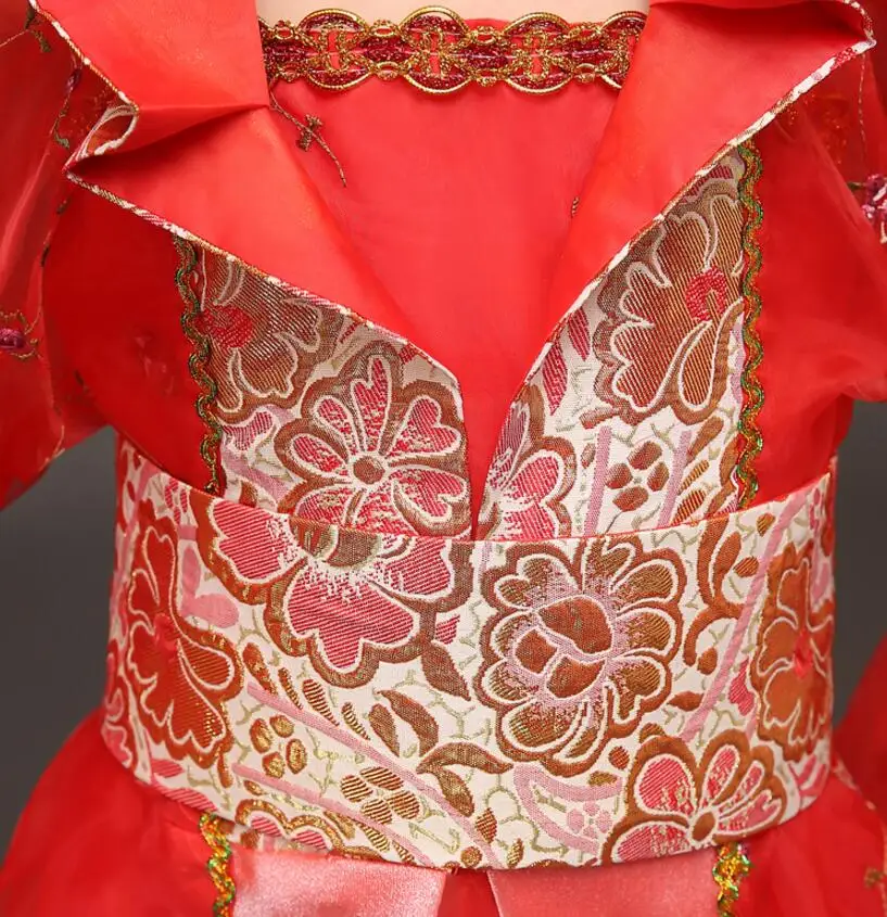 Детский костюм сказочной леди платье со шлейфом династии Тан древняя маленькая принцесса Китайская одежда танцевальные костюмы