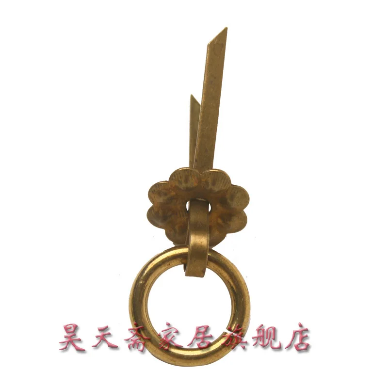 

[Haotian vegetarian] antique copper handle / antique furniture copper fittings / drawer handle HTE-079