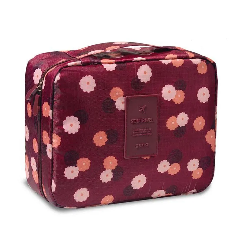 

fashion Women's Bags Flower cloth portable travel wash bag waterproof oxford storage bag multi-function cosmetic bags 17 colors