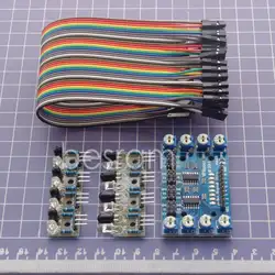3 комплекта 8-канальный инфракрасный Трассировка модуль обхода препятствий модуль 3.35 В 16 см