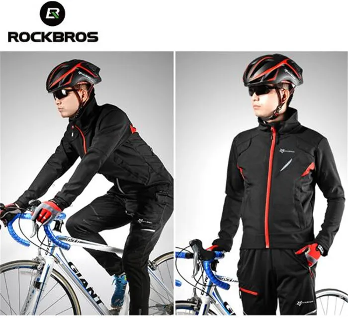 ROCKBROS Windproof Anti-sweat ciclismo Rainproof Riding Bike Jacket Man Cycling Jersey Winter Fleece Thermal Warm Bicycle Jersey ROCKBROS Windproof Anti-sweat ciclismo Rainproof Riding Bike Jacket Man Cycling Jersey Winter Fleece Thermal Warm Bicycle Jersey