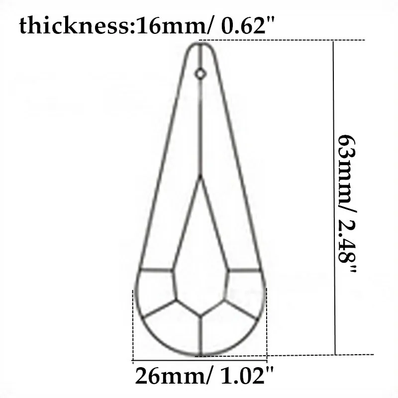 HIERKYST 1 шт. K9 Стекло призмы-кристаллы подвесные люстры Запчасти люстры УФ-лампа освещения Повесьте капли 63 мм 2,4"#1933-1