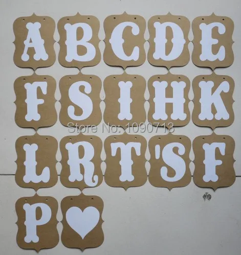 

1 X Handmade Letter A To Z Customized Banner Wedding Birthday Sign Party Decoration Supplies