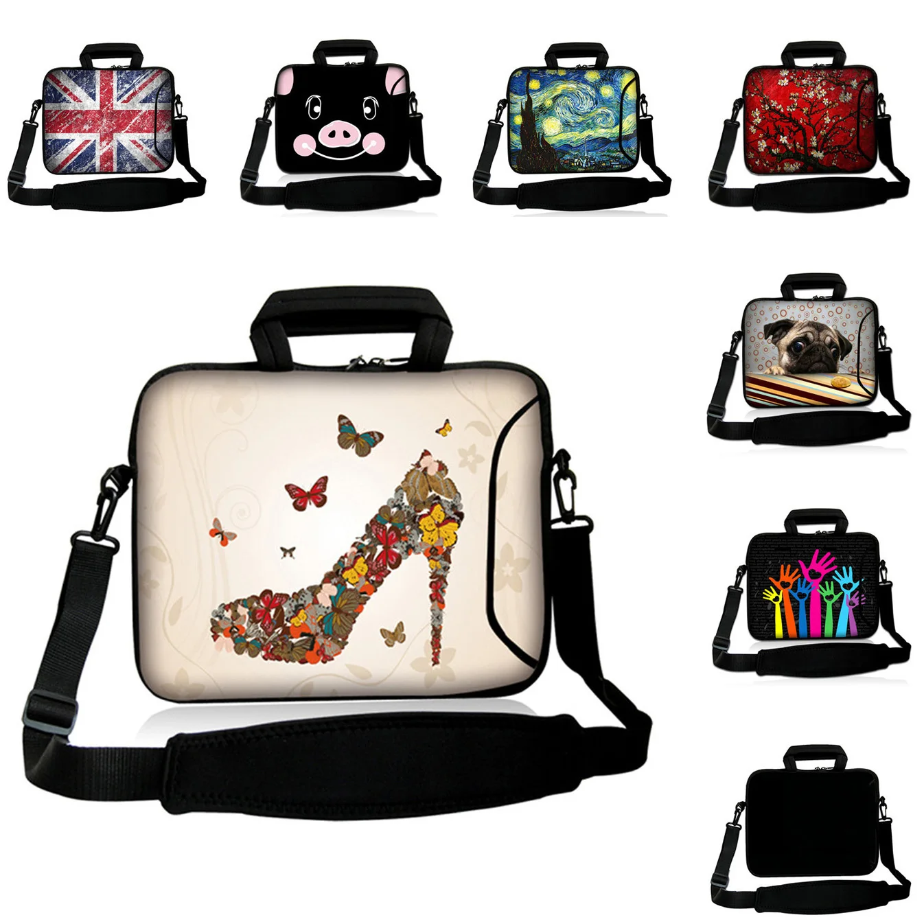 

For Macbook Pro 13 13.3 15.6 11.6 10 12 14 17 15 Inch Laptop Case 17.3 Inch Computer Bag Viviration Neoprene Carry Messenger Bag