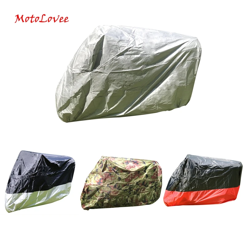

Motolovee 180T Motorcycle Cover Camouflage Waterproof Dustproof Outdoor UV Rain Dust Protector Bike Cover 4 Color