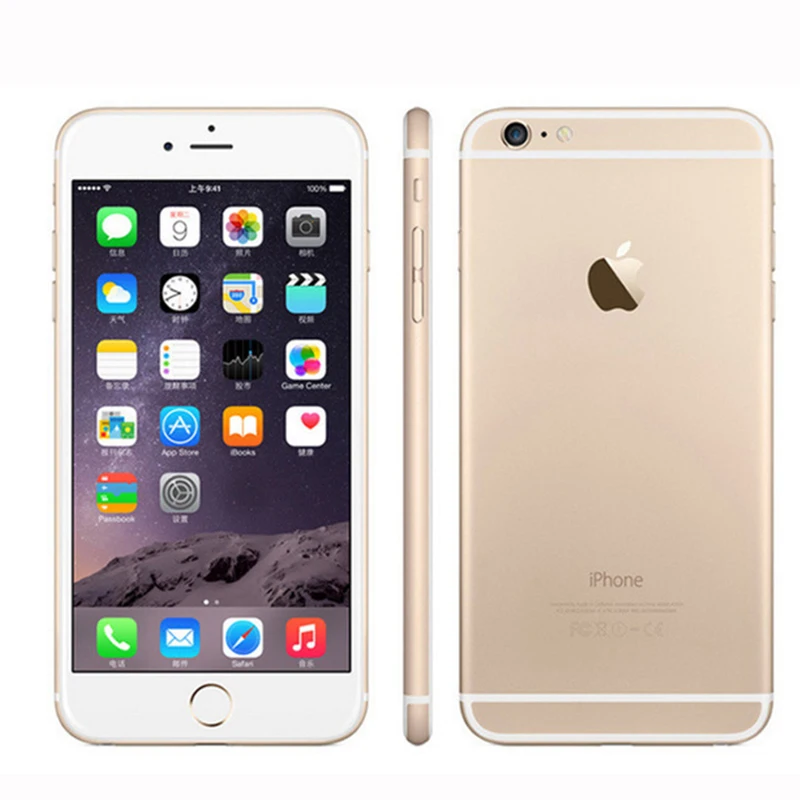 Unlocked Original Apple iphone 6 Plus SmartPhone Wifi Single Sim Dual Core 16G/64/128GB ROM IOS 8MP Video LTE Fingerprint 5.5\