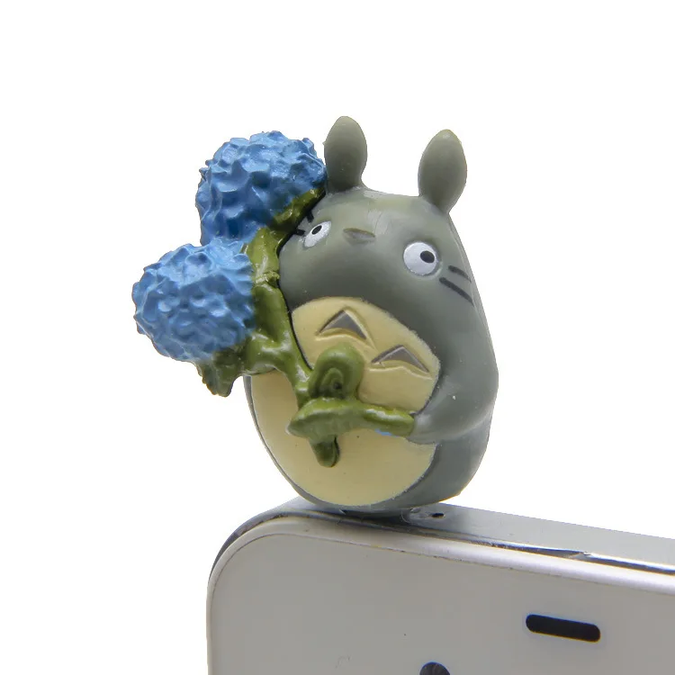

Different Shape Cute 3D Hayao Miyazaki Totoro Mobile Phone Earcap Earphone Stopper For Iphone Anti Jack Dust Plug Cover 3.5mm