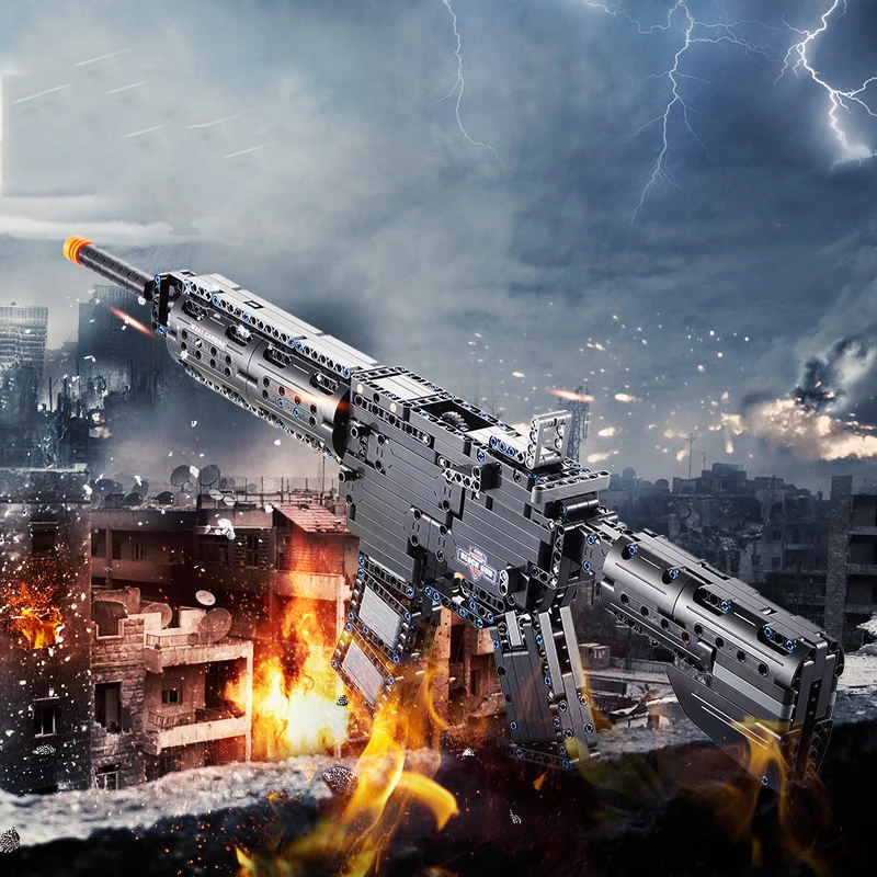 

1 Set M4A1 Rifle Gun Toy Submachine Gun 621pcs Building Block Brick Kids Outdoor Game Model CS Cosplay Toys For Boys