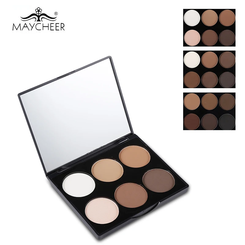 

6 Colors Makeup Contour Powder Palette MAYCHEER Brand Makeup Pallete Foundation Face Pressed Powder Concealer cosmetic