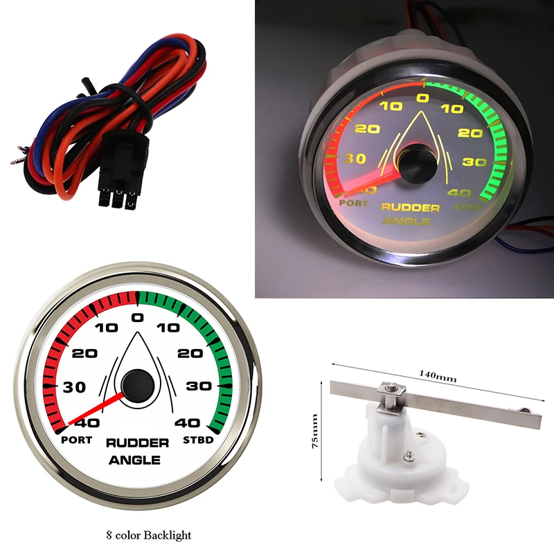WXQ-XQ Instrument Panel 85mm Marine Rudder Angle Indicator 0-190ohm Rudder Angle Sensor for Engines Ships Modified Cars WXQ-XQ Instrument Panel 85mm Marine Rudder Angle Indicator 0-190ohm Rudder Angle Sensor for Engines Ships Modified Cars