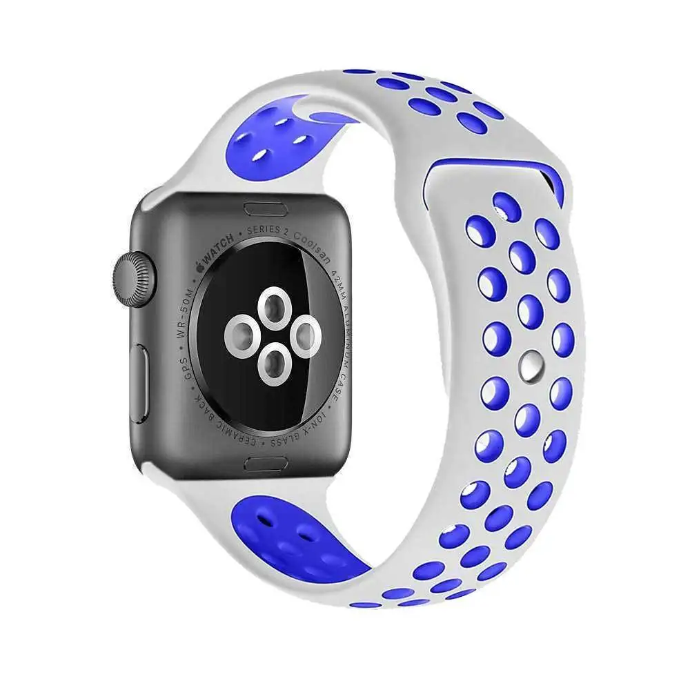 Ремешок для спортивных часов Apple watch Band 42 мм 38 iwatch 4 band 44 40 силиконовый ремешок