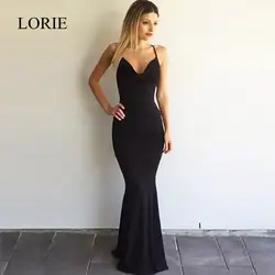 Простой вечернее платье черный 2018 открытой спиной спандекс элегантный Для женщин Длинные платья выпускного вечера Вечеринка платья Robe De