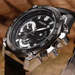 Спортивные мужские часы лучший бренд класса люкс OUKESHI Мода Военная Униформа хронограф кварцевые часы Reloj Hombre 2017 Relogio Masculino