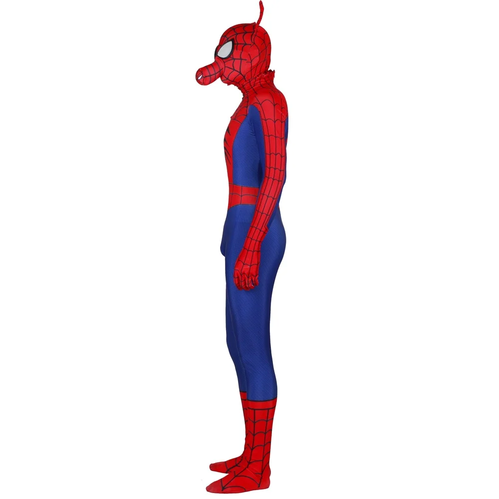 Adult Kids Spider Ham Peter Porker Cosplay Costume Zentai Spiderman Superhero Bodysuit Suit Jumpsuits