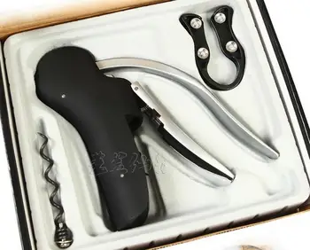 

Kitchen Dining bar Cooking Tools Openers Stainless steel rabbit shape grape Red wine bottle opener set free shipping