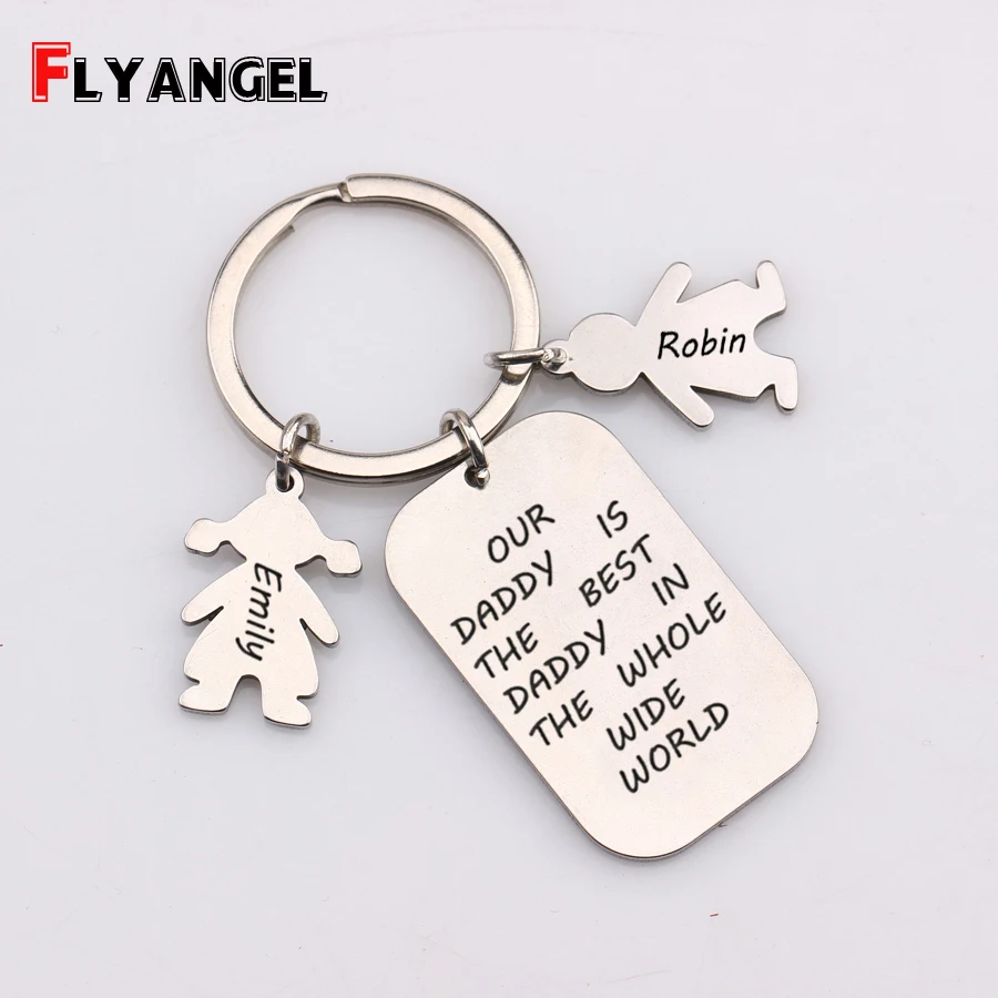 

New Personalized Key Chain, Custom Daddy Key Chains, Personalised Daddy Keyring, Custom Names, Gift for Daddy, Fathers Day Gift