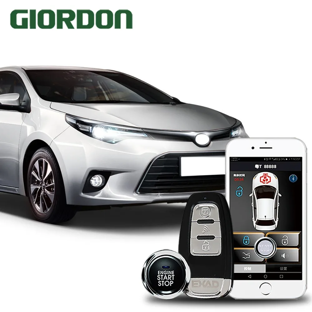 

Levin 2017 car accessories Keyless Entry Comfort System PKE Phone APP Remote Start Car Engine Car Alarm Push 913