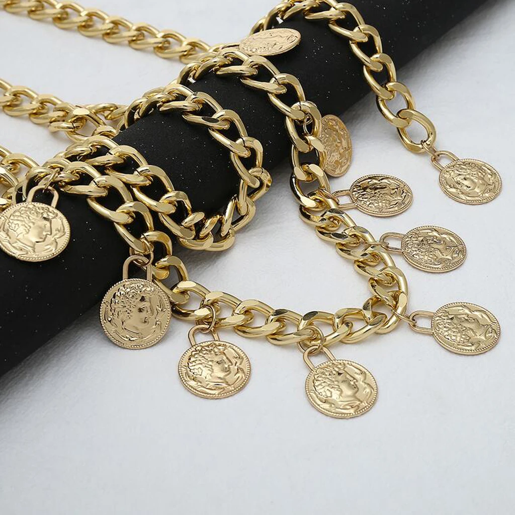 MagiDeal Elegant Lady Bohemian Coins Tassel Chain Wedding Gypsy Waist Belt Body Chain Jewelry