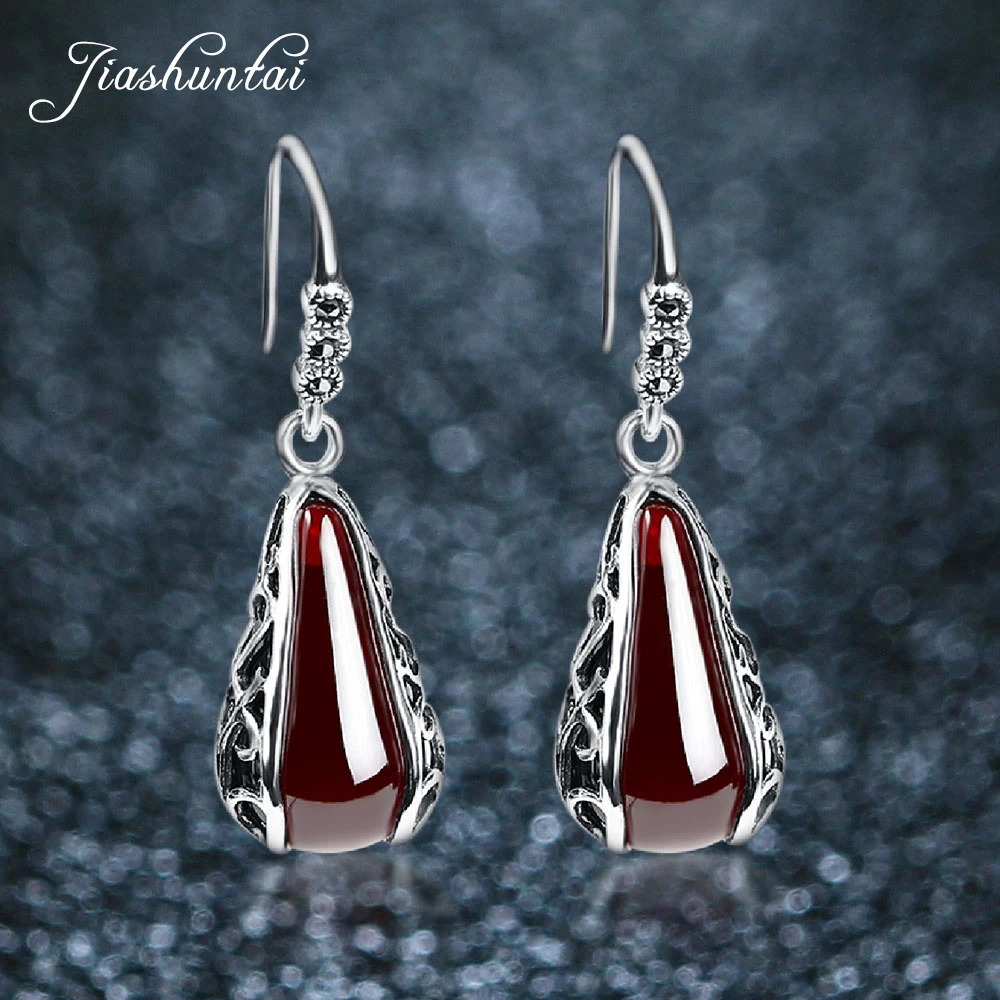 

Женские винтажные серьги JIASHUNTAI, длинные серьги из 100% серебра 925 пробы