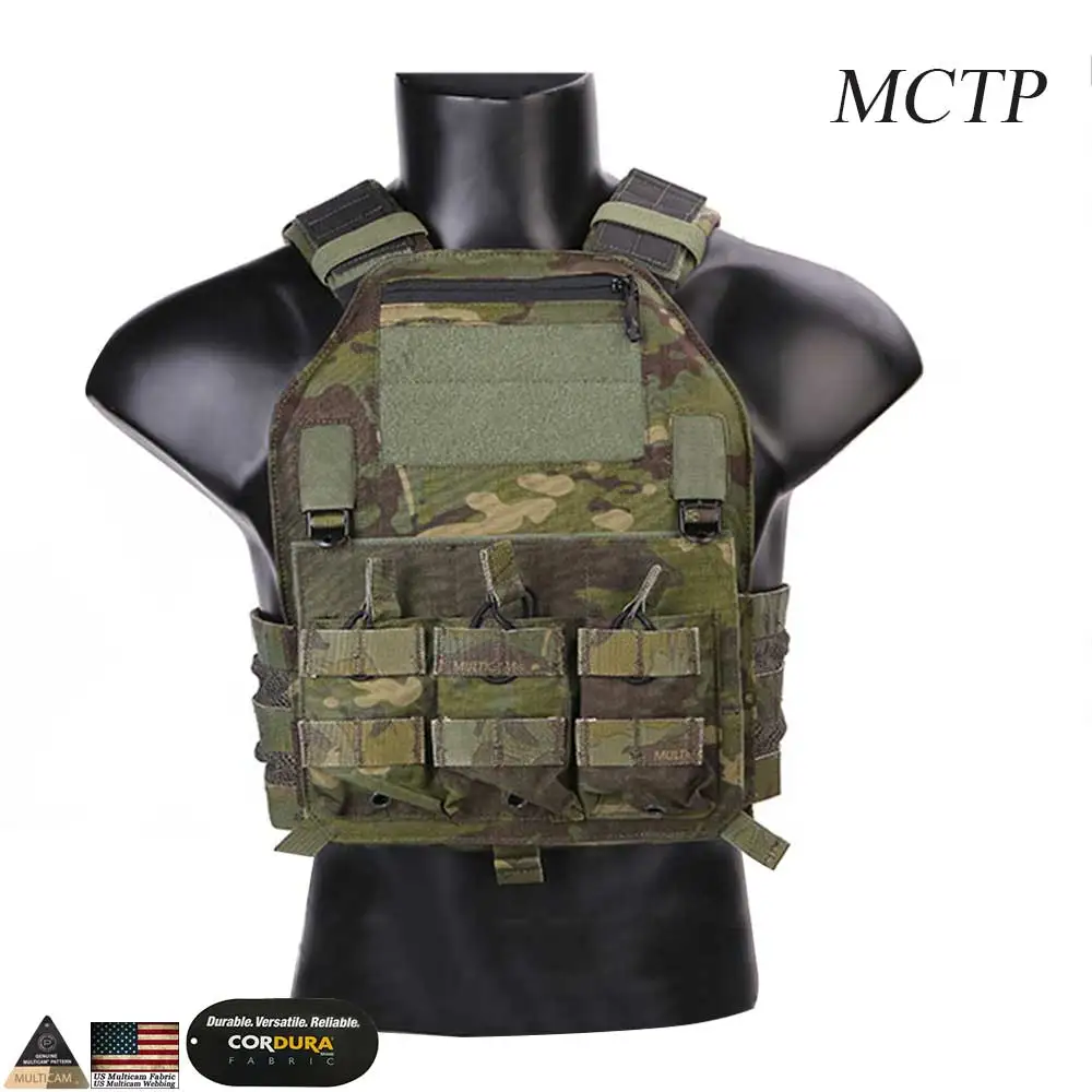 EMERSONGEAR Molle Vest 420 PLate Carrier Hunting Vest Military Paintball Tactical Molle Vest Chest Rig Multicam Tropic EMERSON - Цвет: MCTP