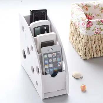 

Creative wood composite panel desktop remote control storage box Desktop Sundries Case Phone Organizers Holder Washable