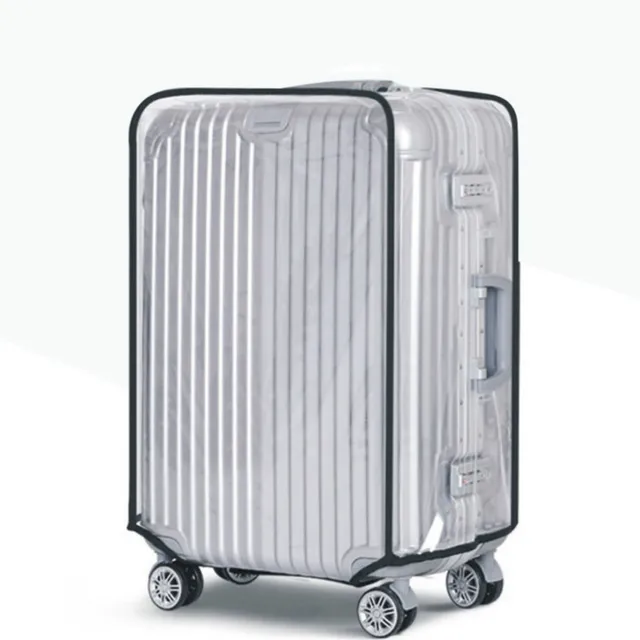 FABULWAY Clear PVC Luggage Cover Protectors - Transparent Waterproof