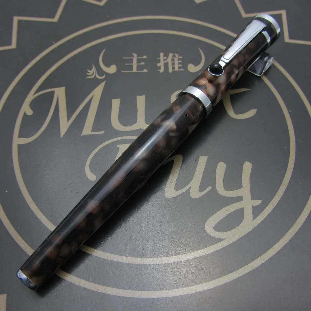 Новая ручка Fuliwen F37 акриловый Ролик Шариковая ручка высокого качества акриловый чехол с жемчугом и Папка Клип Подарочная шариковая ручка