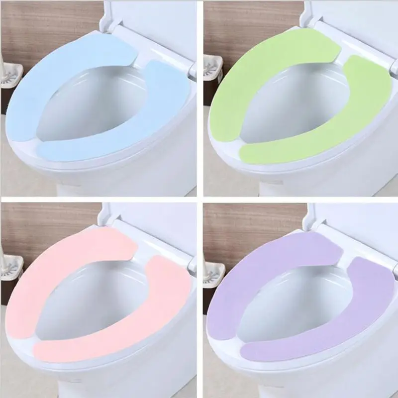 

Home Cuttable Toilet Seat Stickers Toilet Mat Portable Washable Bathroom Accessories Universal Circle Cushion Cover Paste