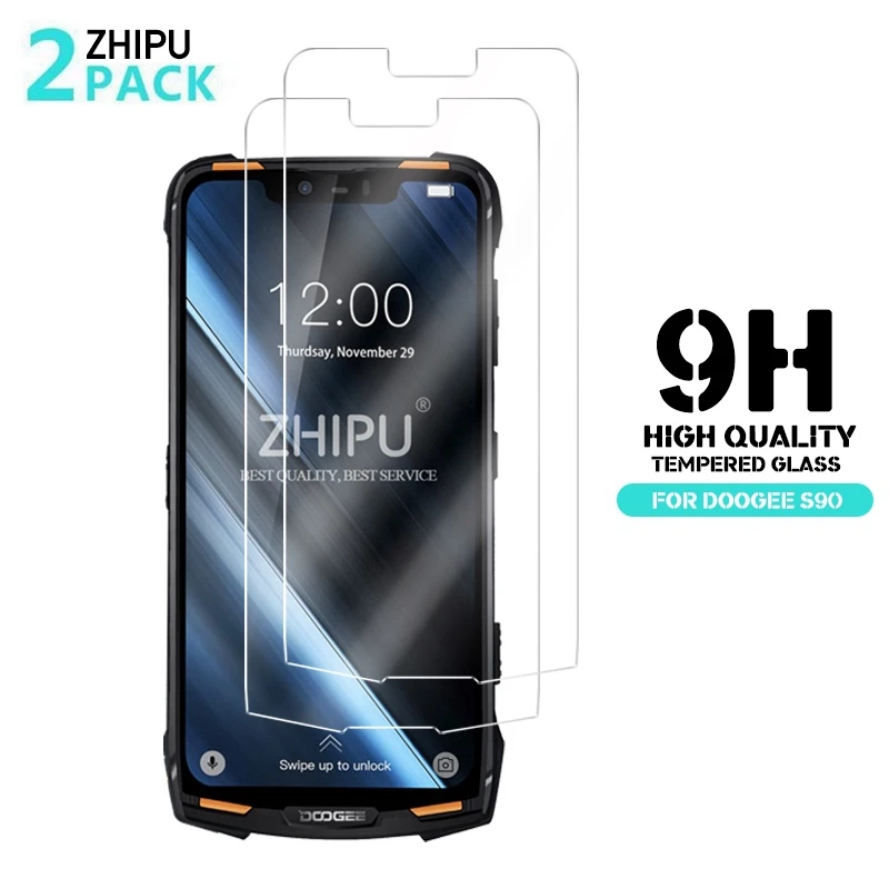 Закаленное стекло Для Doogee S90 Pro 2 шт. защитное 2.5D 9H закаленное премиум класса для