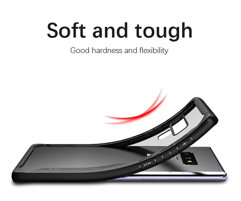 IPAKY противоударный чехол для samsung Galaxy Note 9 Роскошный прозрачный силикон ТПЭ+ PC чехол для телефона для samsung Galaxy Note 8