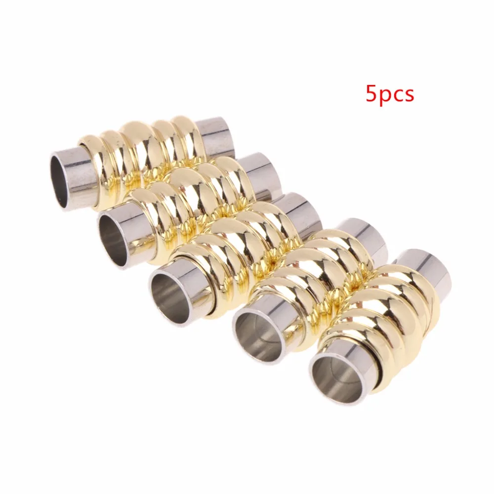 

5pcs Magnetic Clasp DIY Jewelry Making Bracelet Necklace Thread Cylinder 20x7m