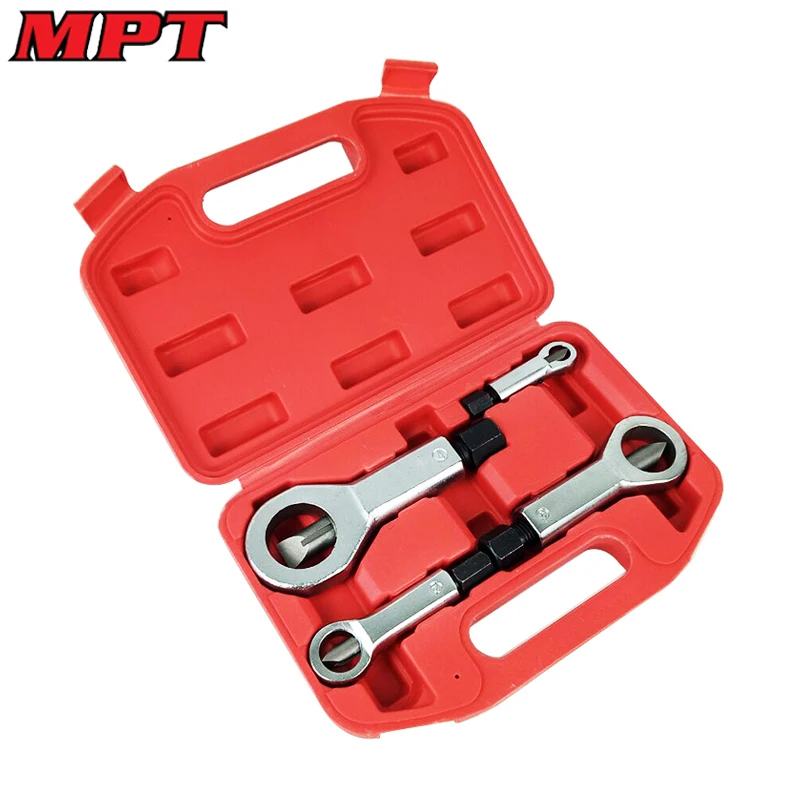 

MPT 4Pcs Adjustable Nut Splitter Cracker Remover Extractor 12mm-27mm Nut Remover Proffessional Extractor Hand Tool Set