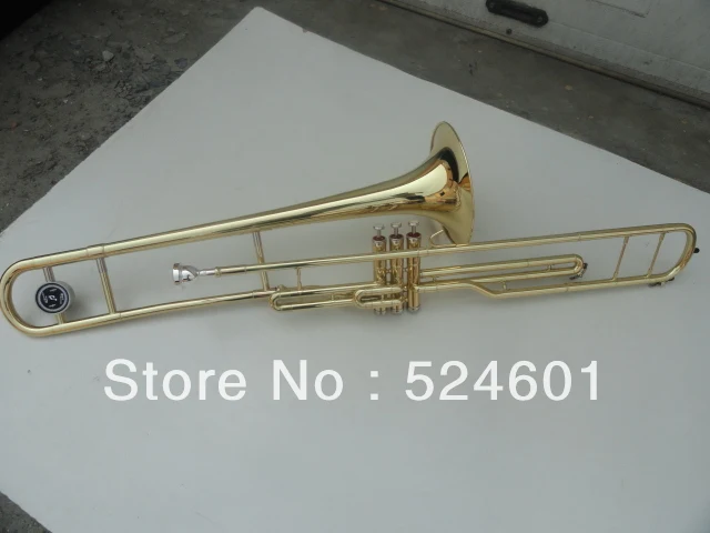 Cheap 3 Key Tenor Trombone 85 Alloy Copper Speaker Nickel Gold Plating Surfac Musicais Tuba corno frances doble trompa holton