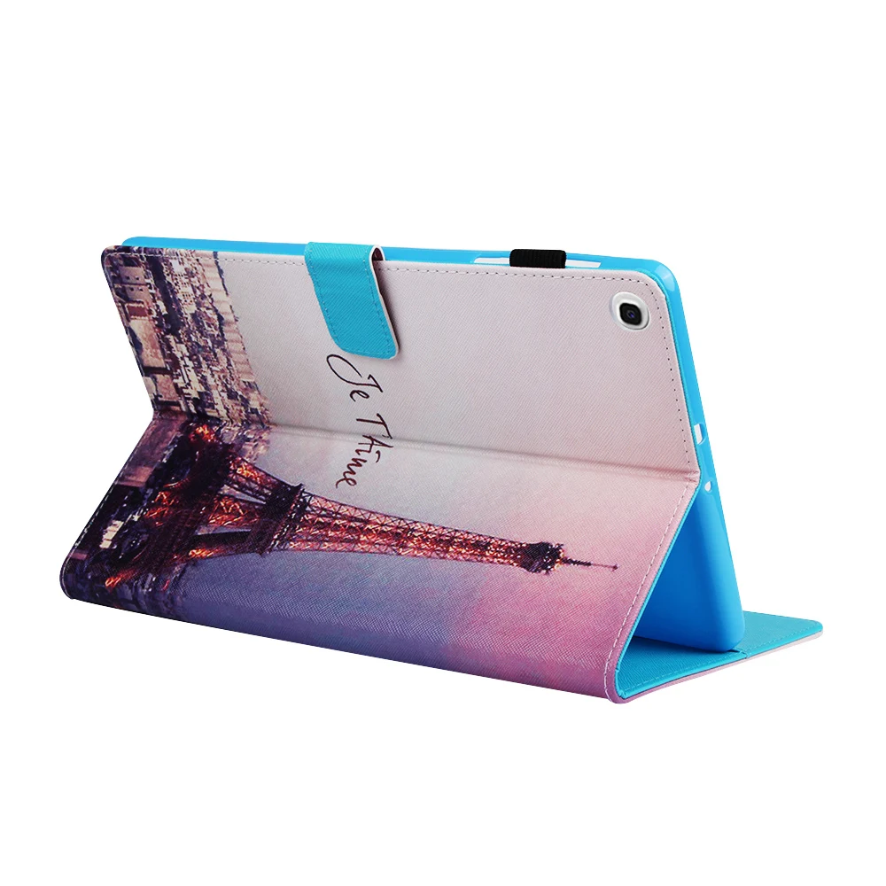 Ультратонкий планшет чехол для Samsung Galaxy Tab A 10,1 T510 T515 SM-T510 SM-T515 чехол Печатный кожаный флип-чехол с подставкой
