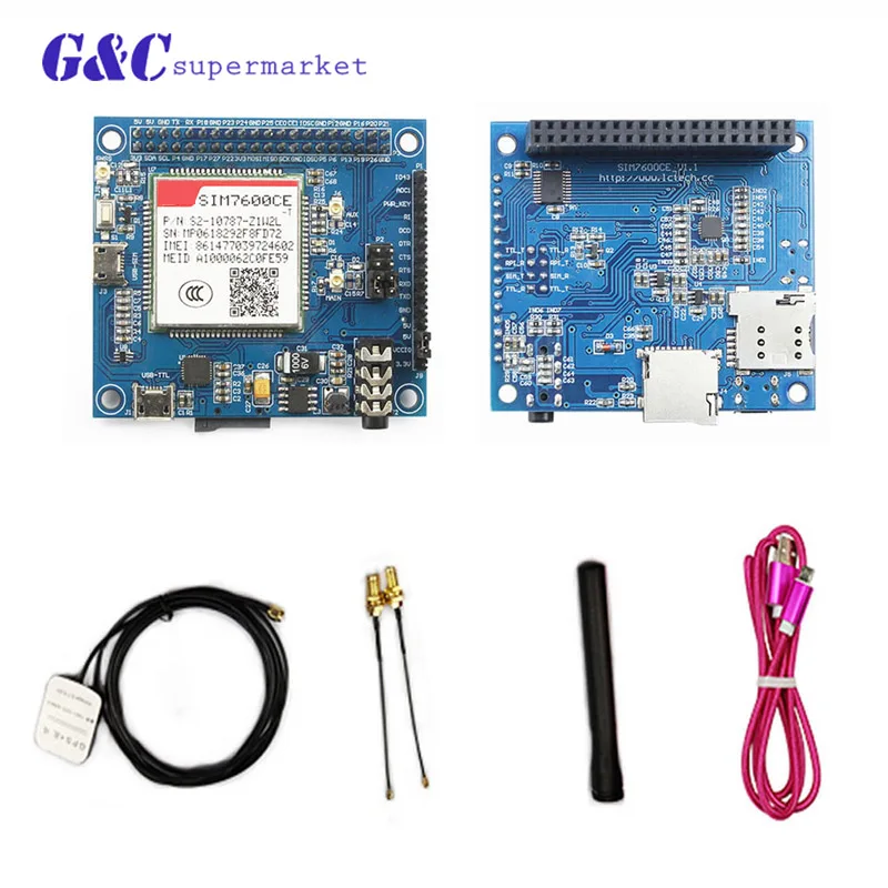 

SIM7600CE GPRS/GSM GPS GNSS Extension Board for Raspberry Pi 2 3B B+ Zero