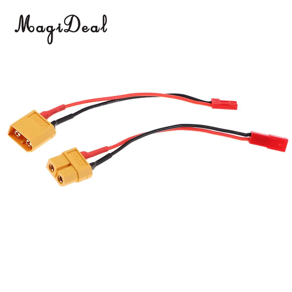 2Pcs/Lot 5.2'' XT60 to JST Plug Connector Adapter Lead Wire 22AWG Male&Female for RC Car Boat Airplane Battery Charger Parts