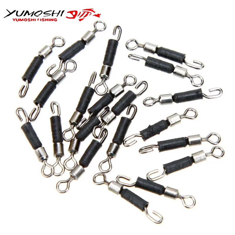 

100 piece/set Fishing Swivels 12mm Stainless Steel Fishing Hook Rolling Swivels Line Connector Fishing Tool Fishing accessories